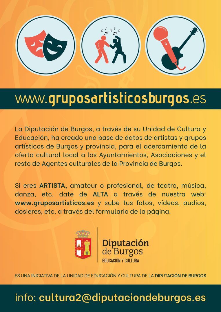 Información importante para los Grupos Artísticos de Burgos